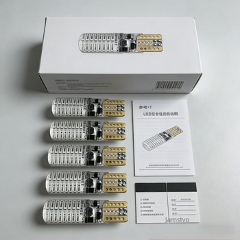 Silikonska T10 indikatorska svjetiljka za instrument ploču i registarsku pločicu, 12V/24V, 4014 32SMD, 384LM, 1.5W