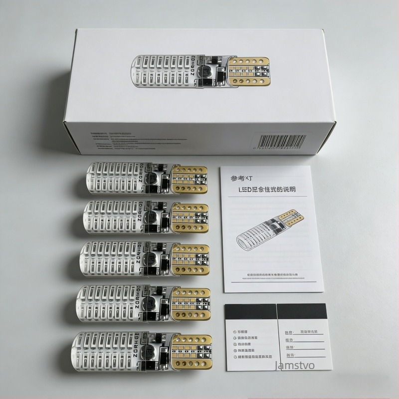 Silikonska T10 indikatorska svjetiljka za instrument ploču i registarsku pločicu, 12V/24V, 4014 32SMD, 384LM, 1.5W