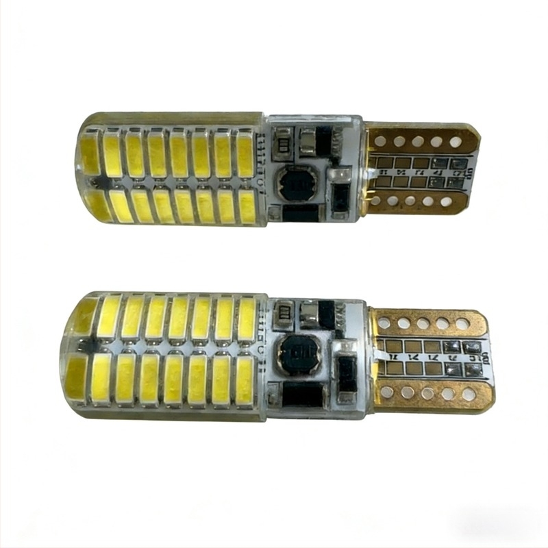 Silikonska T10 indikatorska svjetiljka za instrument ploču i registarsku pločicu, 12V/24V, 4014 32SMD, 384LM, 1.5W