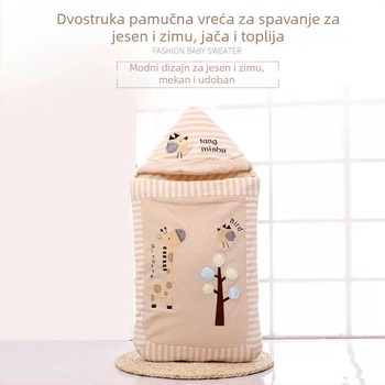 Tommy Mouse dječji vreća za spavanje, jesen-zima debeli, dvostruka upotreba, Space Cotton punilo, 95% pamuk