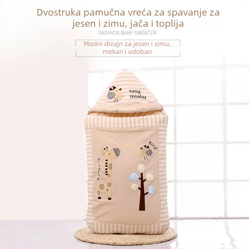 Tommy Mouse dječji vreća za spavanje, jesen-zima debeli, dvostruka upotreba, Space Cotton punilo, 95% pamuk
