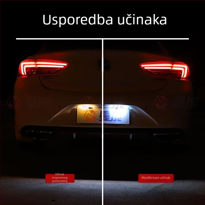 LED svjetlo za registarsku pločicu s logom Citroën, kompatibilno s modelima 206, 207, 306, 308, 406, 407, 5008 i C3