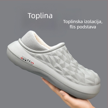 Muške pamučne papuče za kuću, slip-on s zatvorenim petama, EVA gornji dio i potplata, injekcijski oblikovana potplata, uzrast 18–40