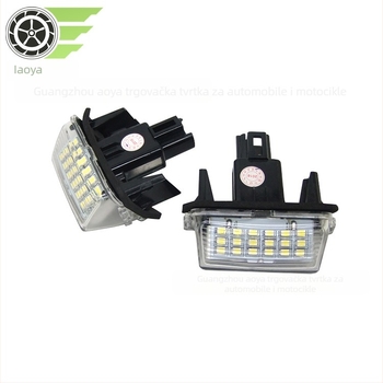 Svjetlo za registarsku pločicu za Toyota Yaris, Corolla, Camry — PC+plastika, 12V, 0,3W, LED 2835, vijek 50.000 h, kompatibilno s Corolla, Yaris, Camry, Prius, Vitz