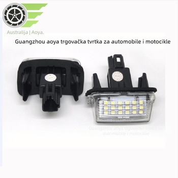Svjetlo za registarsku pločicu za Toyota Yaris, Corolla, Camry — PC+plastika, 12V, 0,3W, LED 2835, vijek 50.000 h, kompatibilno s Corolla, Yaris, Camry, Prius, Vitz