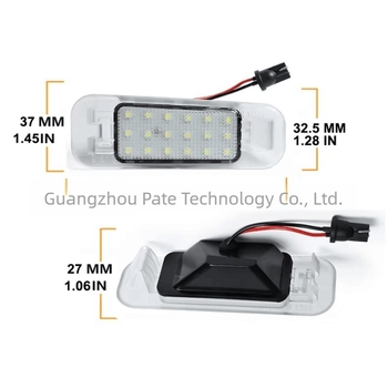 LED svjetlo za registarsku pločicu automobila Hyundai Rio 2005-2011 / Kia Rio5 2006-2011 — kućište od PC-a, LED izvor, 6500K, 12V, 3W
