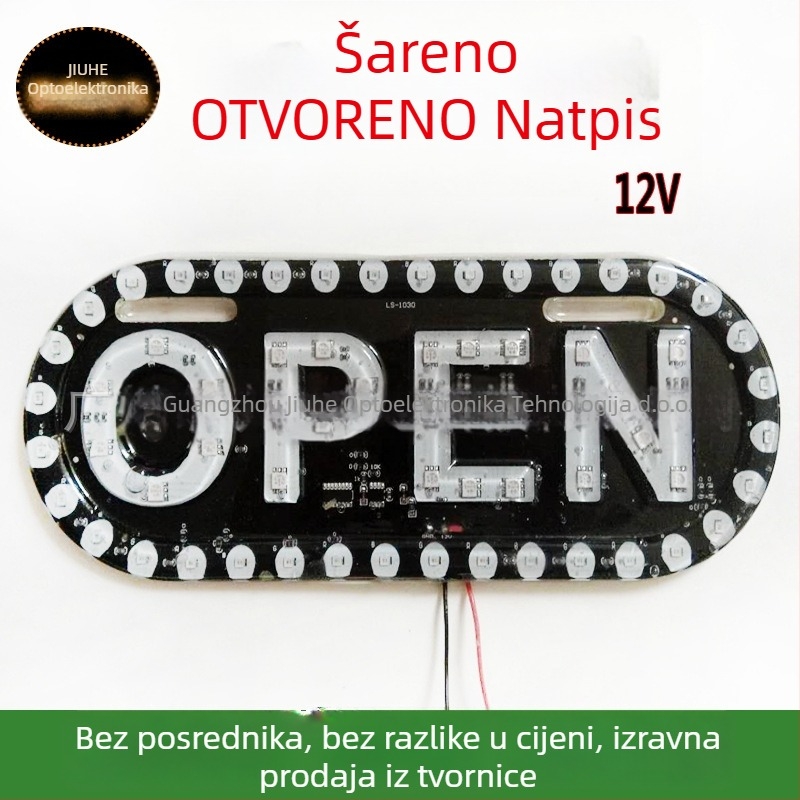 LED OPEN znak za ploču motociklističkog taxi trgovine, univerzalni model, 12V, 5W