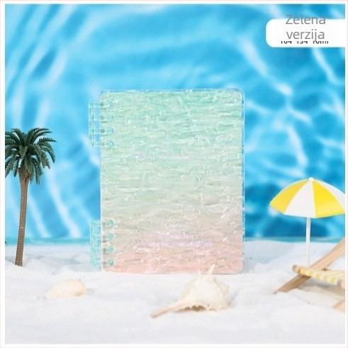 Bilježnica marke Happy belt, papirni omot, French-fold veza, stranice od sirove drvene pulpe, 50–100 stranica.