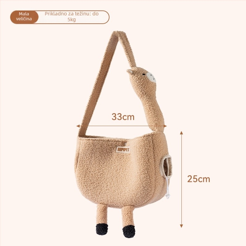 Torba za mačke - Hippie dog, podstava od ovčje vune s kompozitnom pjenom, kapacitet 5–7,5 kg, životinjski uzorak