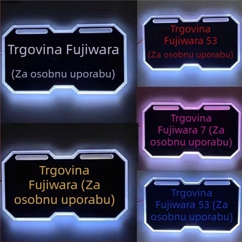 Stražnji okvir za registarsku pločicu sa svjetlom za motocikle i električna vozila, akril, model MKS-4432, snaga 1W, napajanje 5V