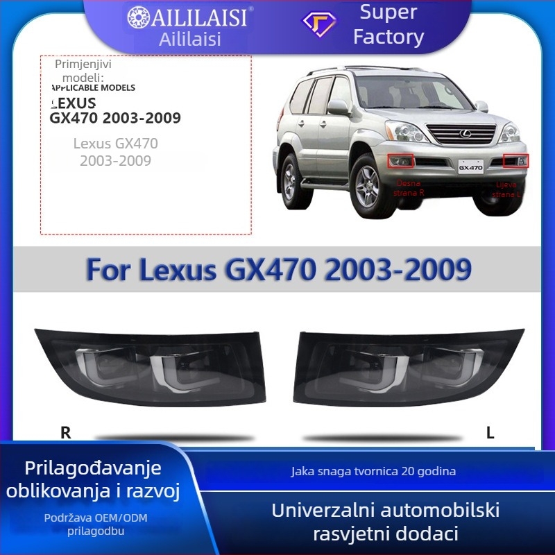 LX470 LED magla svjetlo s DRL i pokazivačem za Lexus LX470 (2003–2009), 55W, 12V, 6000 lm