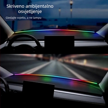 Univerzalna automobilska LED ambijentalna rasvjeta za ploču mjenjača i prednje staklo, USB napajanje, upravljanje putem aplikacije, model S07