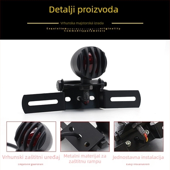LED metalna stražnja svjetla za Harley motocikl, 12V, 5W, vijek trajanja 30 000 h