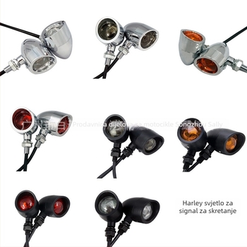 Migavac za motocikl Harley Retro, aluminijska legura, model 01, 35W