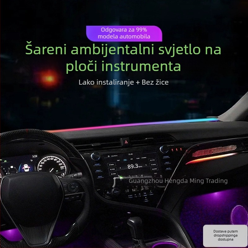 LED ambijentalna svjetiljka za ploču — USB napajanje, ugrađena ugradnja, PC materijal (5V, 0.2A)