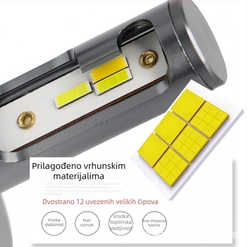 LED automobilski far, integrirani dizajn, kompatibilan s H4/H11/H7, 120W po paru, 12V