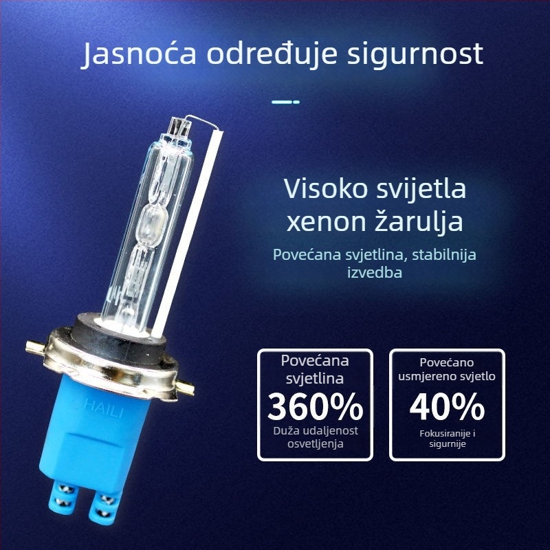 Set Xenon prednjih svjetala za automobil — 55W, 12V, 3800 lm, IP68, trajanje 5000 sati