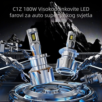 HAIZG C12 LED prednje auto svjetlo, 180W po paru, 36000 lm, IP68, kućište od cinka liveno, 9-36V