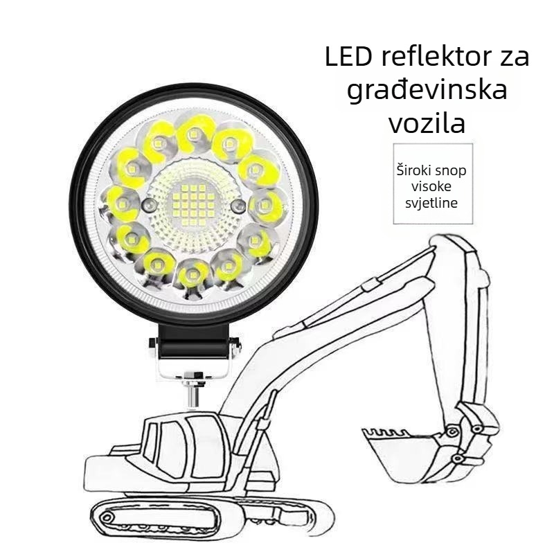 LED plafonska svjetiljka za bager, difuzno svjetlo na ramenu, vodootporno i otporno na udarce, 12–24V univerzalno