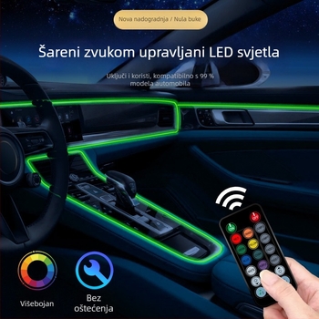 Automobilska USB RGB LED ambijentalna traka, 5V, 3W, model MKS-0098
