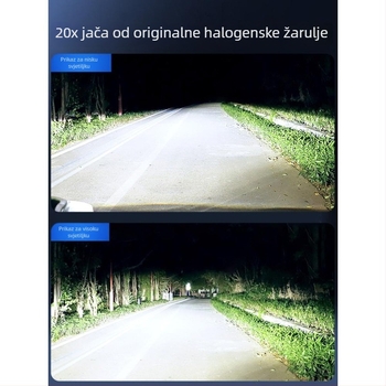 LED automobilska glavna svjetla H7 Plug-In, U-oblik bakrene cijevi, 30W, 12V, 3000lm