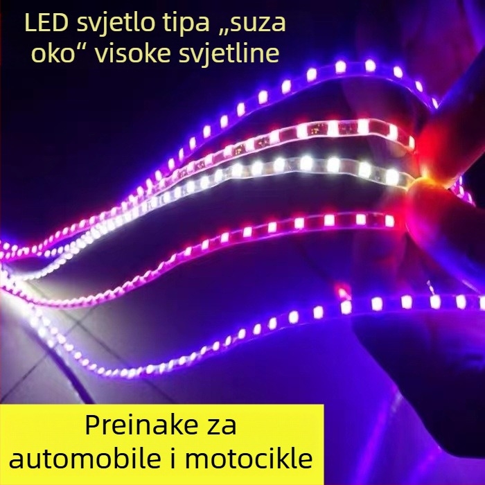12V LED dekorativna traka za skuter s učinkom duhog plamena, učinkom vodnog toka i fleksibilnom LED trakom