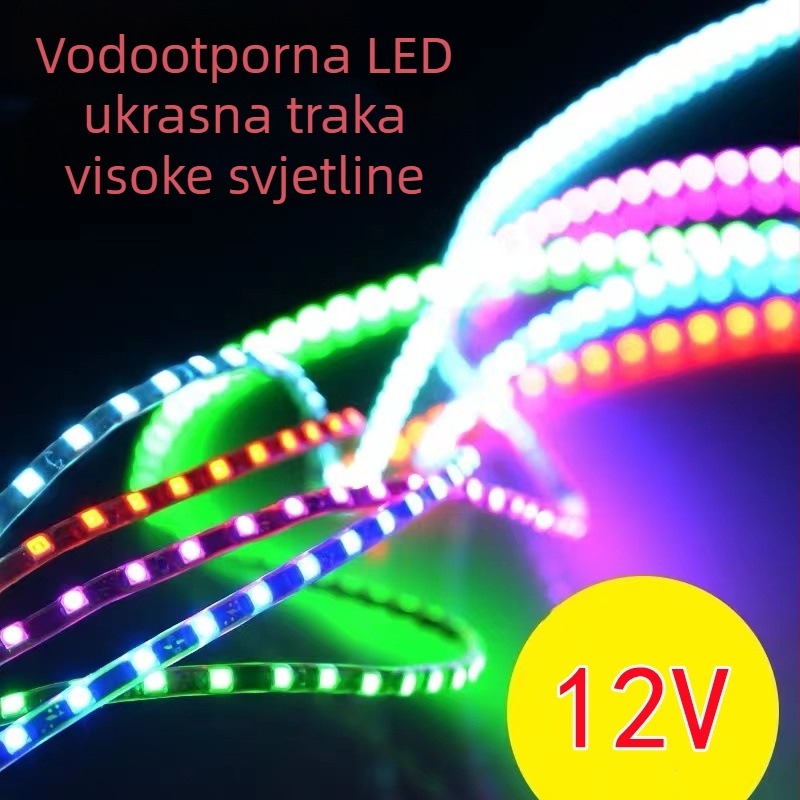 12V LED dekorativna traka za skuter s učinkom duhog plamena, učinkom vodnog toka i fleksibilnom LED trakom