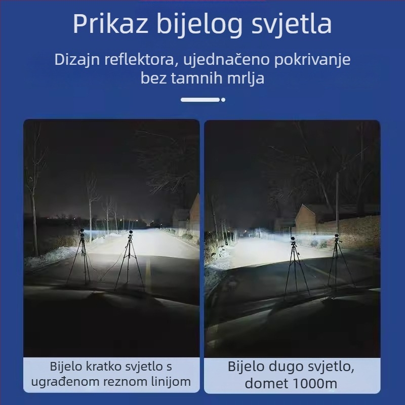 Off-road universalni LED far za vozila s bifokalnim laserskim lećama — 30W/35W, 5000 lm, 50.000 h