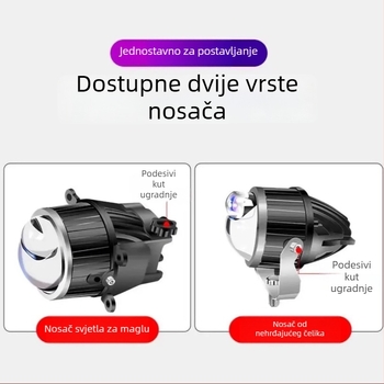 LED off-road reflektor s laserskom lećom i dvostrukim snopom (55W, 12V, IP68, 5000–6500 lm)