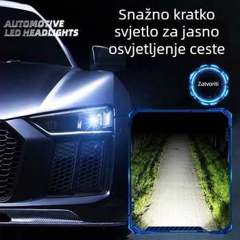 LED prednje auto svjetlo 65W, 12V, IP68, 4500 lm, avionski aluminij