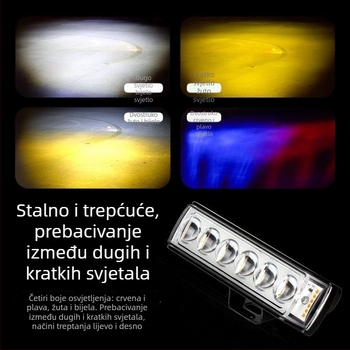 Trostrani LED reflektor za vozila, 12V 20W, 6000 lm, IP67, kućište od aluminijske legure i PC