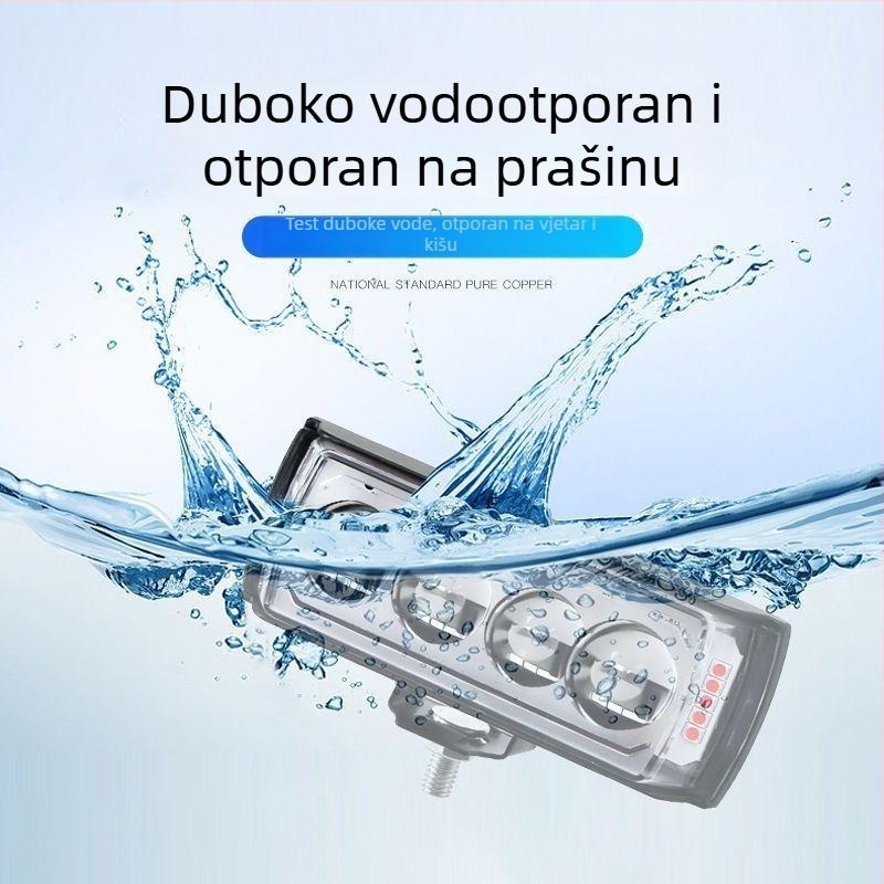 Trostrani LED reflektor za vozila, 12V 20W, 6000 lm, IP67, kućište od aluminijske legure i PC