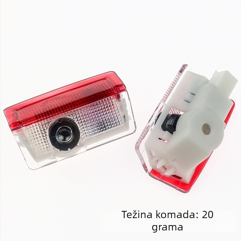 Svjetlo dobrodošlice na vrata za Mercedes-Benz E260/E300, A-klasa, B-klasa, GLC, GLB, C-klasa W205 — 12V, 5W, 0.15A; Materijal: PVC + aluminijska legura; Model: BENZ-E/C