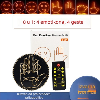 Automobilsko gestno svjetlo s nasmiješenim licem LED, Model 4556, 5V, 0.1A, 1W, ABS