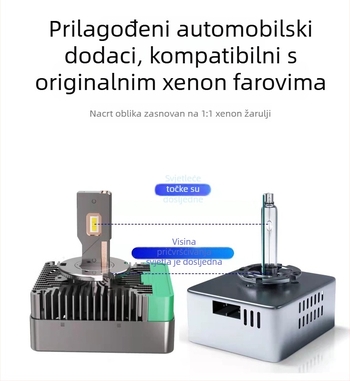 D-B serija visokoučinkoviti integrirani LED far za xenon lampe modela D1S D2S D3S D4S – 75W, 8000lm, IP68, 50000h, kompatibilan s xenon lampama BMW/Audi/Mercedes-Benz
