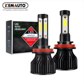 Automobilska LED prednja svjetla V7 s 360° osvjetljenjem i integriranim visokim i niskim snopom, 12V, 48W, 4800 lm, IP68