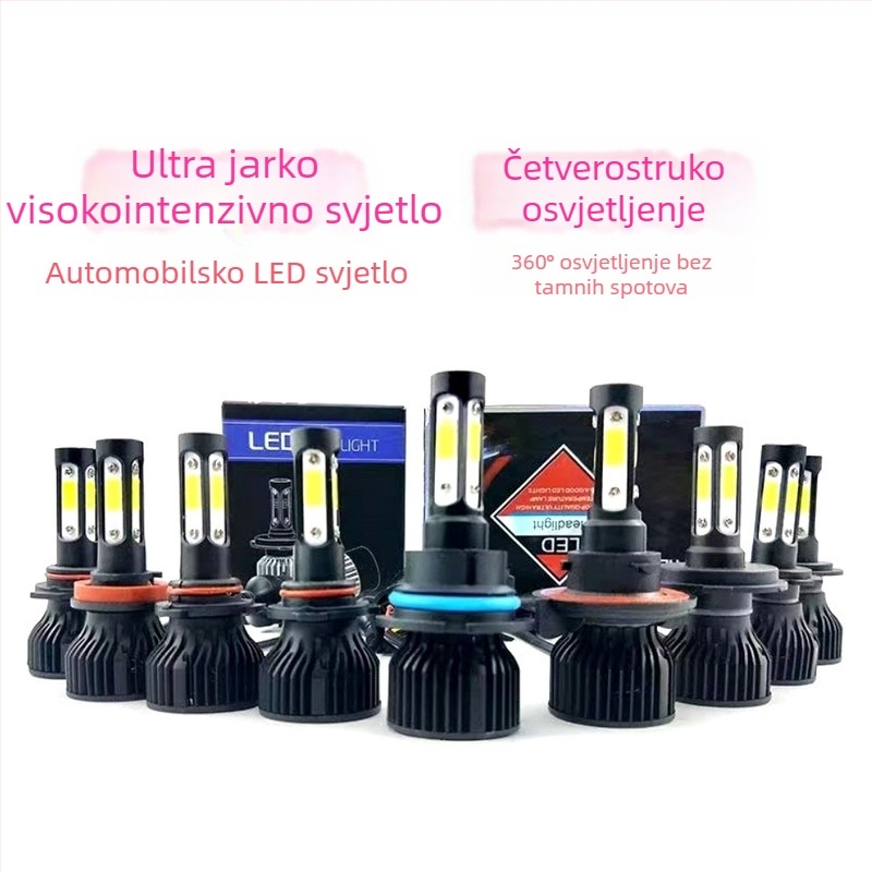 Automobilska LED prednja svjetla V7 s 360° osvjetljenjem i integriranim visokim i niskim snopom, 12V, 48W, 4800 lm, IP68