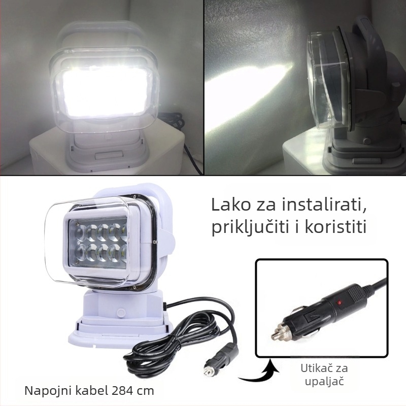 Jinlong LED reflektor s daljinskim upravljačem, 12/24V, 100W, JL-2009B, vijek trajanja >30 000 h