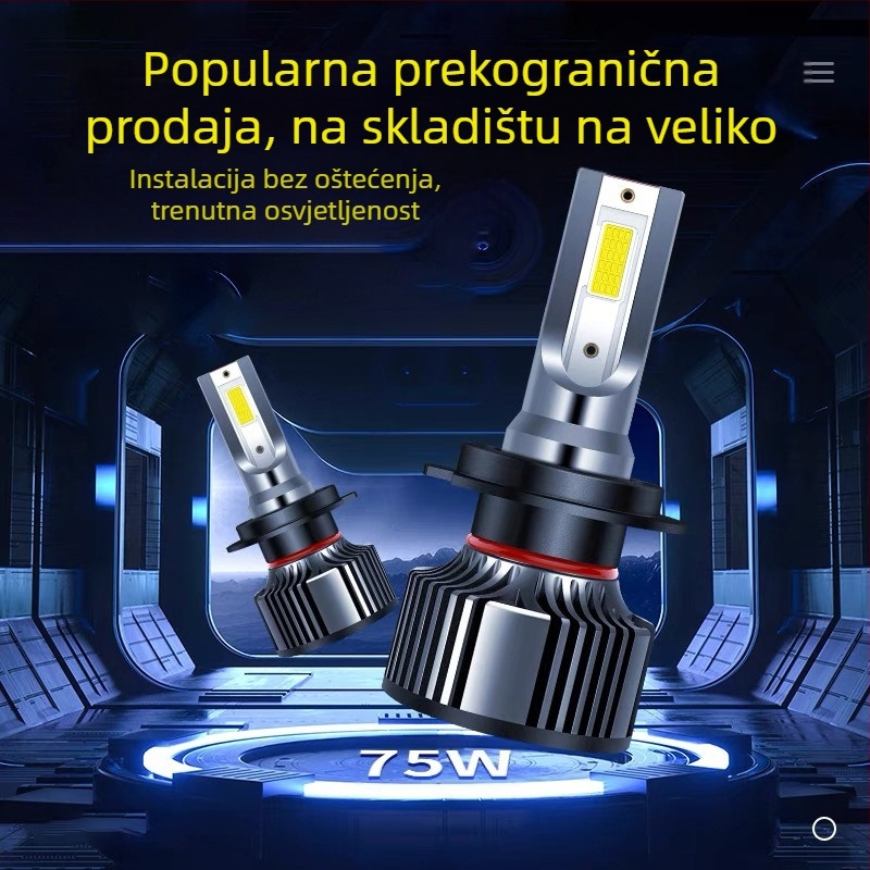Univerzalna LED prednja svjetla za auto s dvostrukim 24W LED — 9–36V, 4000 lm po snopu, IP68, 30000 h vijeka, fokusni snop