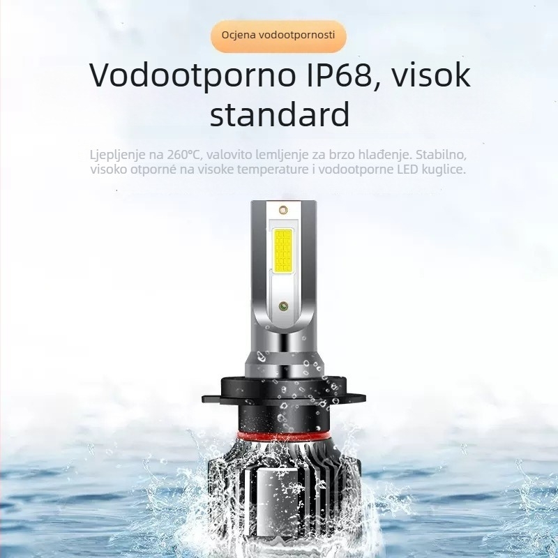 Univerzalna LED prednja svjetla za auto s dvostrukim 24W LED — 9–36V, 4000 lm po snopu, IP68, 30000 h vijeka, fokusni snop