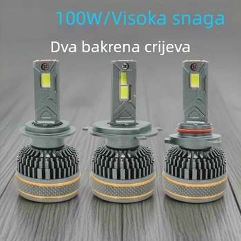 Auto LED svjetla A886 | dvostruka bakrena cijev, visoka snaga, usmjereni snop, 104W, 10400LM, 12V, IP67