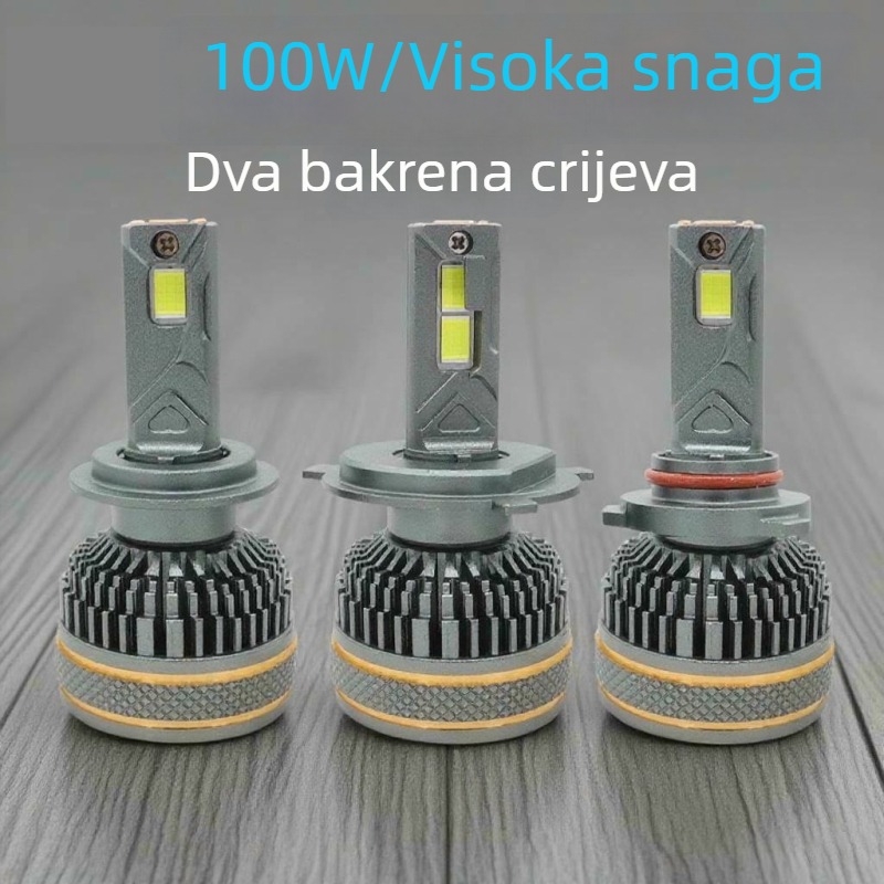 Auto LED svjetla A886 | dvostruka bakrena cijev, visoka snaga, usmjereni snop, 104W, 10400LM, 12V, IP67