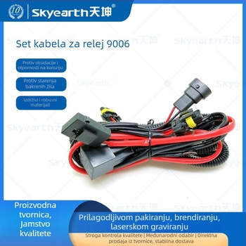 9006 HID relejni kabelski komplet za auto – jedno na dva svjetla za maglu, 12V
