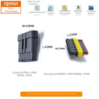 6P vodootporan automobilski priključak, muški/ženski, HID terminalni konektor za Xenon svjetla