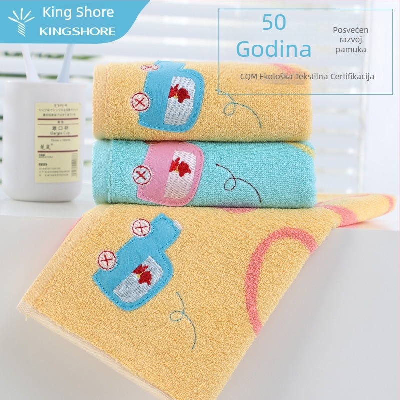 Ručnik za lice za bebe i dame – 100% pamuk, 32s pređa, težina 50–80 g, Brend: King Shore