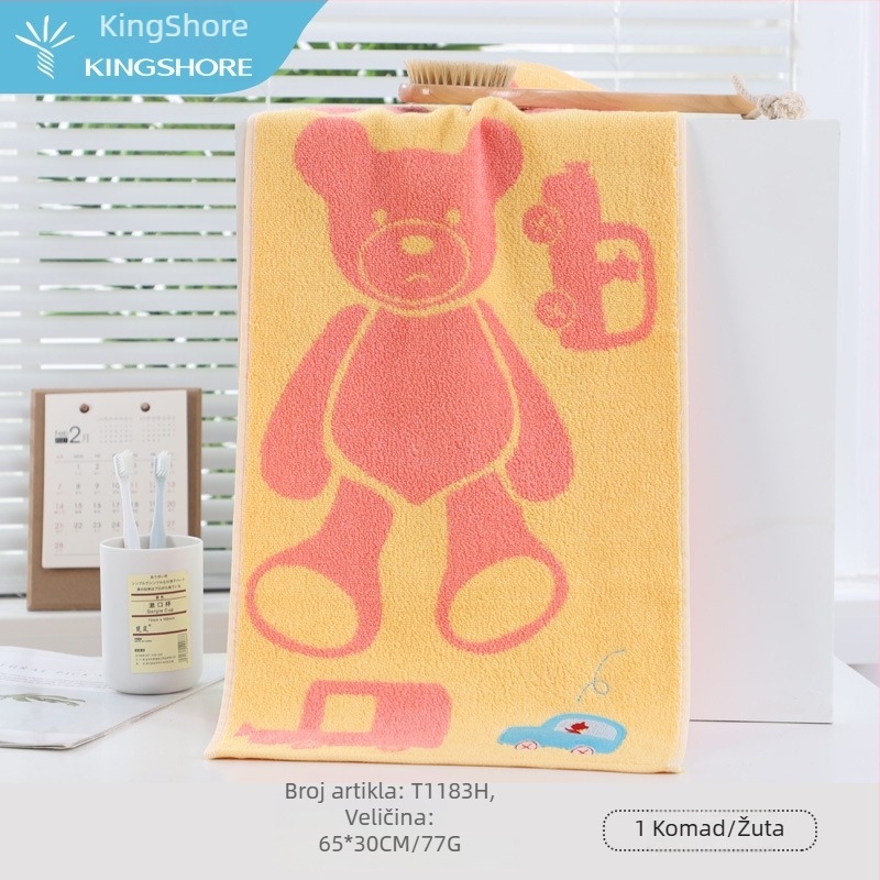 Ručnik za lice za bebe i dame – 100% pamuk, 32s pređa, težina 50–80 g, Brend: King Shore