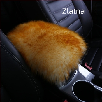Centralna jastučić za naslon za ruku od kože s debelim vunenim punilom, zimski auto dodatak