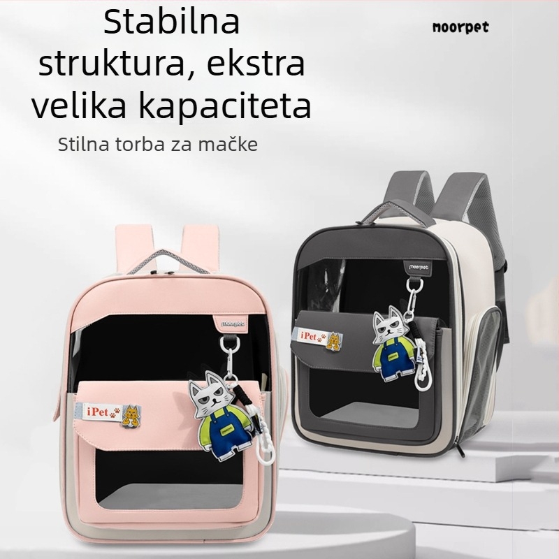 Moorpet Torba za kućne ljubimce – Oxford tkanina, prozračan dizajn, ruksak za izlazak mačaka i psa