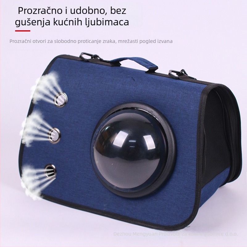 Torba za kućne ljubimce preko ramena, sklopiva, prozračna torba za mačke s tri otvora, Oxford materijal, kapacitet do 6 kg, jednofarbni uzorak