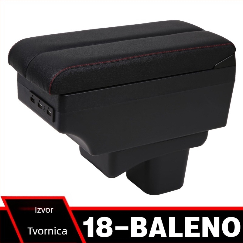 Središnja kutija za naslon za ruku Suzuki Baleno, plastika, 2,3 kg, prilagodljiva obrada, podrška pri montaži